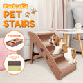 Furtastic 50cm Foldable Step Ladder Brown Portable Stool