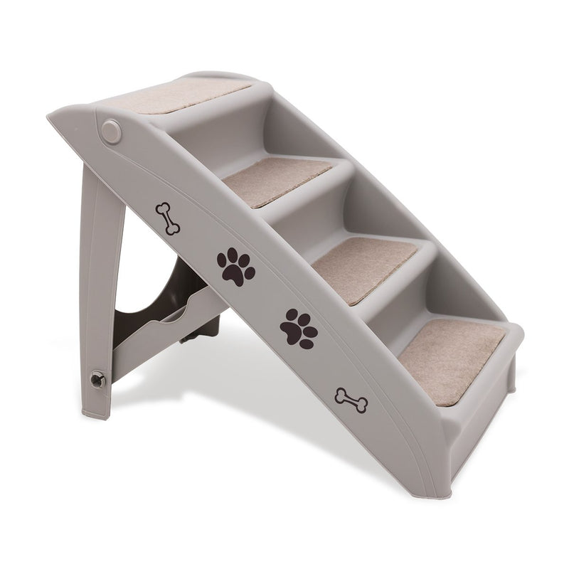 Furtastic Pet Stairs 50cm Grey Dog Cat Ramp Non-Slip Mat
