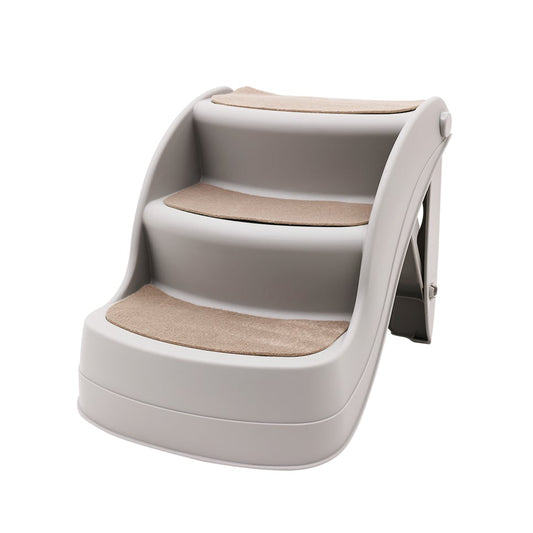 Furtastic Pet Stairs 38cm Foldable Dog Cat Ramp Grey
