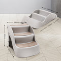 Furtastic Foldable Pet Stairs In Grey - 38cm Dog Ladder Cat Ramp