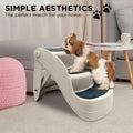 Furtastic 38cm Pet Stairs Ramp White Foldable Dogs Cats