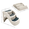 Furtastic 38cm Pet Stairs Ramp White Foldable Dogs Cats