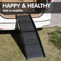 Furtastic 152cm Dog Pet Ramp Portable Black Folding