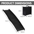 Furtastic 152cm Dog Pet Ramp Portable Black Folding