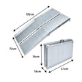 Kartrite 4ft Portable Aluminium Folding Wheelchair Ramp 275kg Heavy Duty Non-Slip Suitcase Ramp for Steps Kerbs