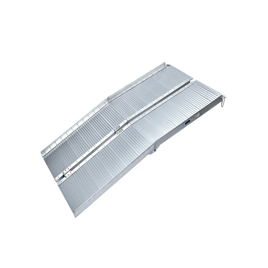 Kartrite 4ft Aluminium Foldable Wheelchair Ramp Non-Slip Silver