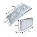 Kartrite 4ft Aluminium Foldable Wheelchair Ramp Non-Slip Silver