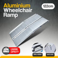 Kartrite 4ft Aluminium Foldable Wheelchair Ramp Non-Slip Silver