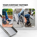 Kartrite 4ft Aluminium Foldable Wheelchair Ramp Non-Slip Silver