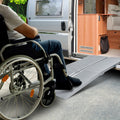 Kartrite 4ft Aluminium Foldable Wheelchair Ramp Non-Slip Silver