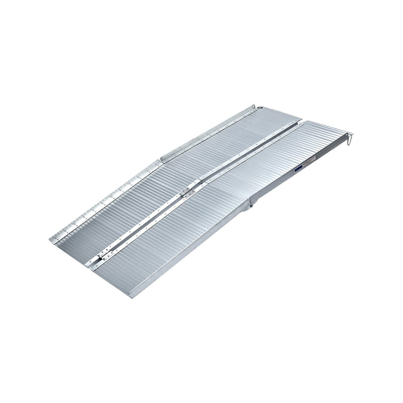 Kartrite 5ft Aluminium Foldable Wheelchair Ramp Non-Slip Silver