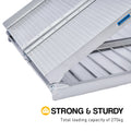 Kartrite 5ft Aluminium Foldable Wheelchair Ramp Non-Slip Silver