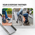 Kartrite 5ft Aluminium Foldable Wheelchair Ramp Non-Slip Silver