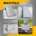 Kartrite 5ft Aluminium Foldable Wheelchair Ramp Non-Slip Silver