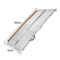 Kartrite 6ft Aluminium Wheelchair Ramp Foldable Non-Slip Silver