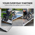 Kartrite 6ft Aluminium Wheelchair Ramp Foldable Non-Slip Silver