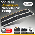 Kartrite 5FT Folding Aluminium Wheelchair Ramp Portable Suitcase Mobility Scooter Ramp Non-Slip 272kg Capacity