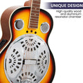 Karrera 40in Resonator Guitar Sunburst