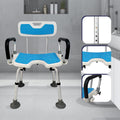 Orthonica Shower Chair Aluminium Height Adjustable Armrests