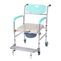 Orthonica Commode Chair Aluminium Castors Footrest Soft Handles