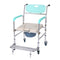 Orthonica Commode Chair Aluminium Castors Footrest Soft Handles