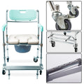 Orthonica Commode Chair Aluminium Castors Footrest Soft Handles