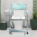 Orthonica Commode Chair Aluminium Castors Footrest Soft Handles
