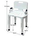 Orthonica Shower Chair Adjustable Armrests 158kg Capacity