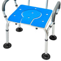 Orthonica Height Adjustable Commode Shower Chair Aluminium Armrests