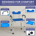 Orthonica Height Adjustable Commode Shower Chair Aluminium Armrests