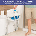 Orthonica Commode Shower Chair Foldable Height Adjustable Aluminium