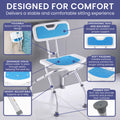 Orthonica Commode Shower Chair Foldable Height Adjustable Aluminium