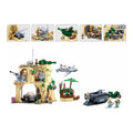 Sluban B1111 Model Kit WWII Battle of Iwo Jima Island Bunker Landing Craft Army Military Base Diorama Blocks DIY Set Toy