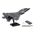 Sluban B1186 Model Kit 1:44 J35 Carrier Fighter Chinese Stealth Jet Plane Modern PLAAF Building Blocks DIY Set Toy