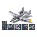Sluban B1362 Model Kit 1:44 A10 Warthog Thunderbolt Attack Jet Fighter Plane USAF Military Building Blocks DIY Set Toy