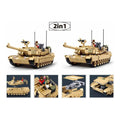 Sluban B1365 Model Kit 1:35 M1A2 Abrams TUSK II Battle Tank MBT Modern US Army Military Building Blocks DIY Set Toy