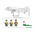 Sluban B1366 Model Kit 1:44 C47 Skytrain Airtrain Cargo Transport Aircraft WWII Air Force Building Blocks DIY Set Toy