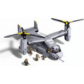 Sluban B1537 Model Kit 1:44 MV-22 Osprey Tiltrotor Helicopter Plane Military Air Force Building Blocks DIY Set Toy