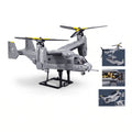 Sluban B1537 Model Kit 1:44 MV-22 Osprey Tiltrotor Helicopter Plane Military Air Force Building Blocks DIY Set Toy