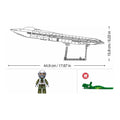 Sluban B1587 Model Kit 1:44 J50 Stealth Fighter Jet Plane - Military Air Force Building Blocks DIY Set Toy