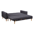 Sarantino Linen Fabric Corner Sofa Bed Couch Lounge With Chaise Furniture - Dark Grey