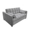 Sarantino Quincy 2-Seater Velvet Sofa Bed Dark Grey Wooden