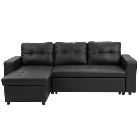 Sarantino L-Shaped Corner Sofa Chaise Lounge Grey Linen Modular