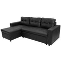 Sarantino L-Shaped Corner Sofa Chaise Lounge Grey Linen Modular