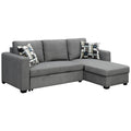 Sarantino Fontana Sofa Bed Storage Chaise Lounge Grey