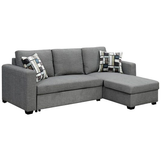 Sarantino Fontana Sofa Bed Storage Chaise Lounge Grey