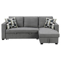 Sarantino Fontana Sofa Bed Storage Chaise Lounge Grey