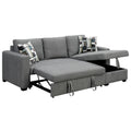 Sarantino Fontana Sofa Bed Storage Chaise Lounge Grey