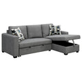 Sarantino Fontana Sofa Bed Storage Chaise Lounge Grey