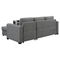 Sarantino Fontana Sofa Bed Storage Chaise Lounge Grey